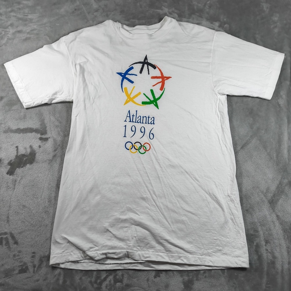 Vintage 1996 Atlanta Olympics Shirts Mens XL White Sports Single Stitch 90s  USA